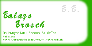 balazs brosch business card